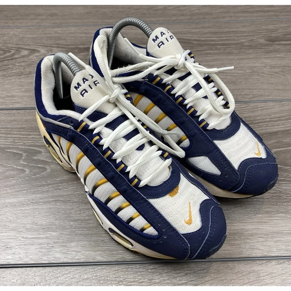 Nike‎ Air Max Men's Vtg Running Shoes Blue Yellow White 605118-181 Y2K 8.5